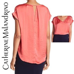NWT✨C. Malandrino✨Pretty Satin Blouse!